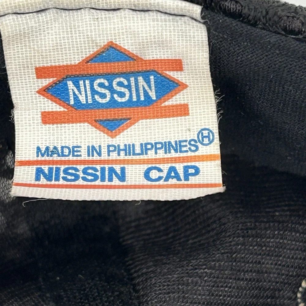 Vintage‎ black mesh hat NISSIN logo y2k grunge workwear cap - Picture 6 of 6
